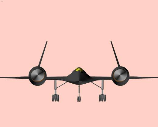 锁定-SR-71-侦察-飞机-固体-装配-模型缩略图