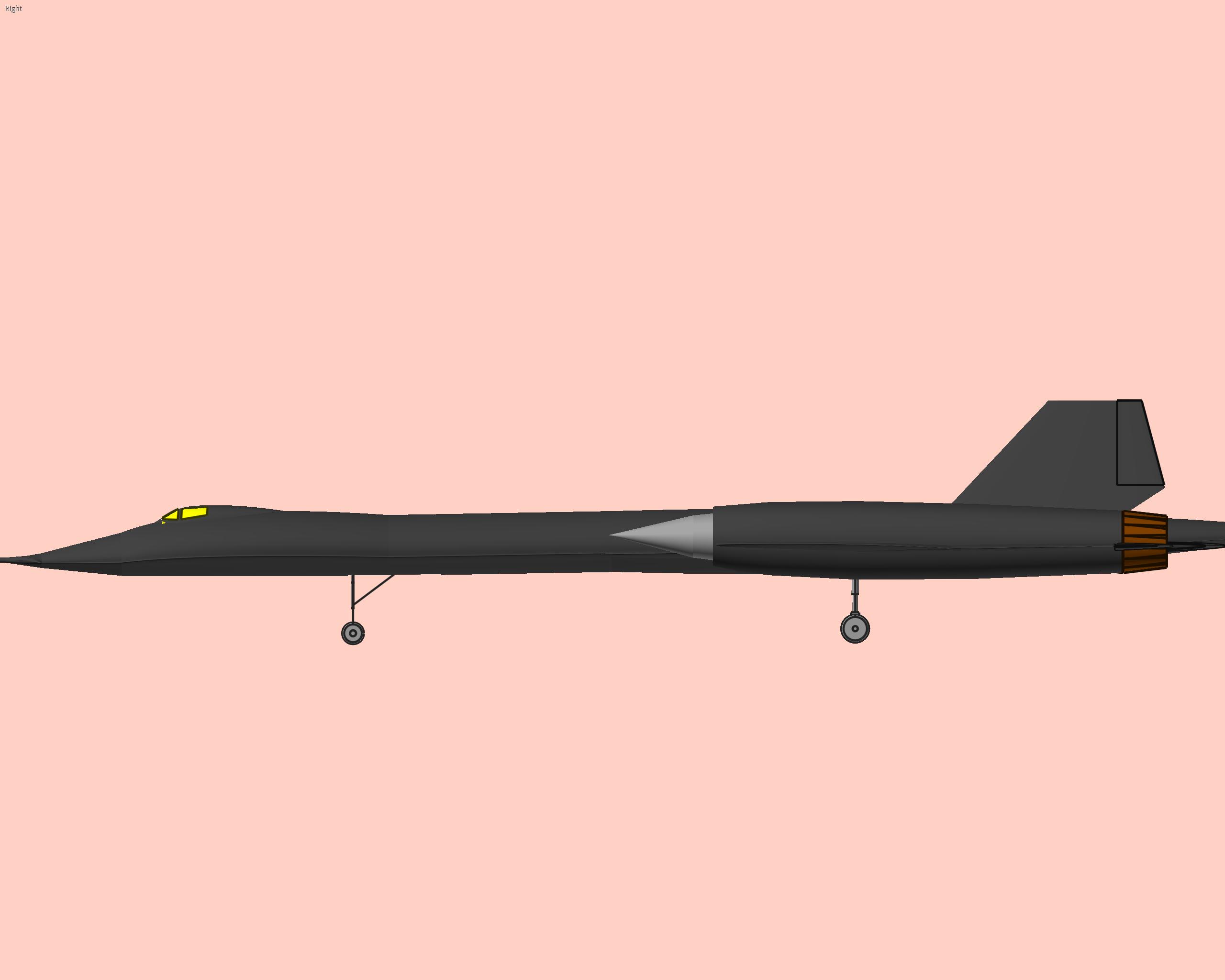 锁定-SR-71-侦察-飞机-固体-装配-模型