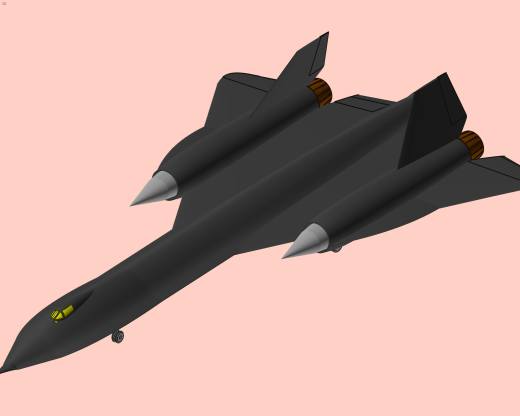 锁定-SR-71-侦察-飞机-固体-装配-模型缩略图