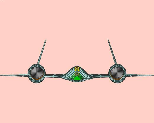 锁定-SR-71-侦察-飞机-固体-装配-模型缩略图