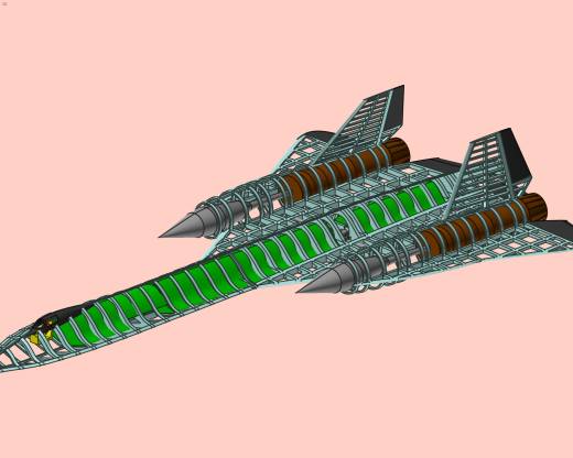 锁定-SR-71-侦察-飞机-固体-装配-模型缩略图