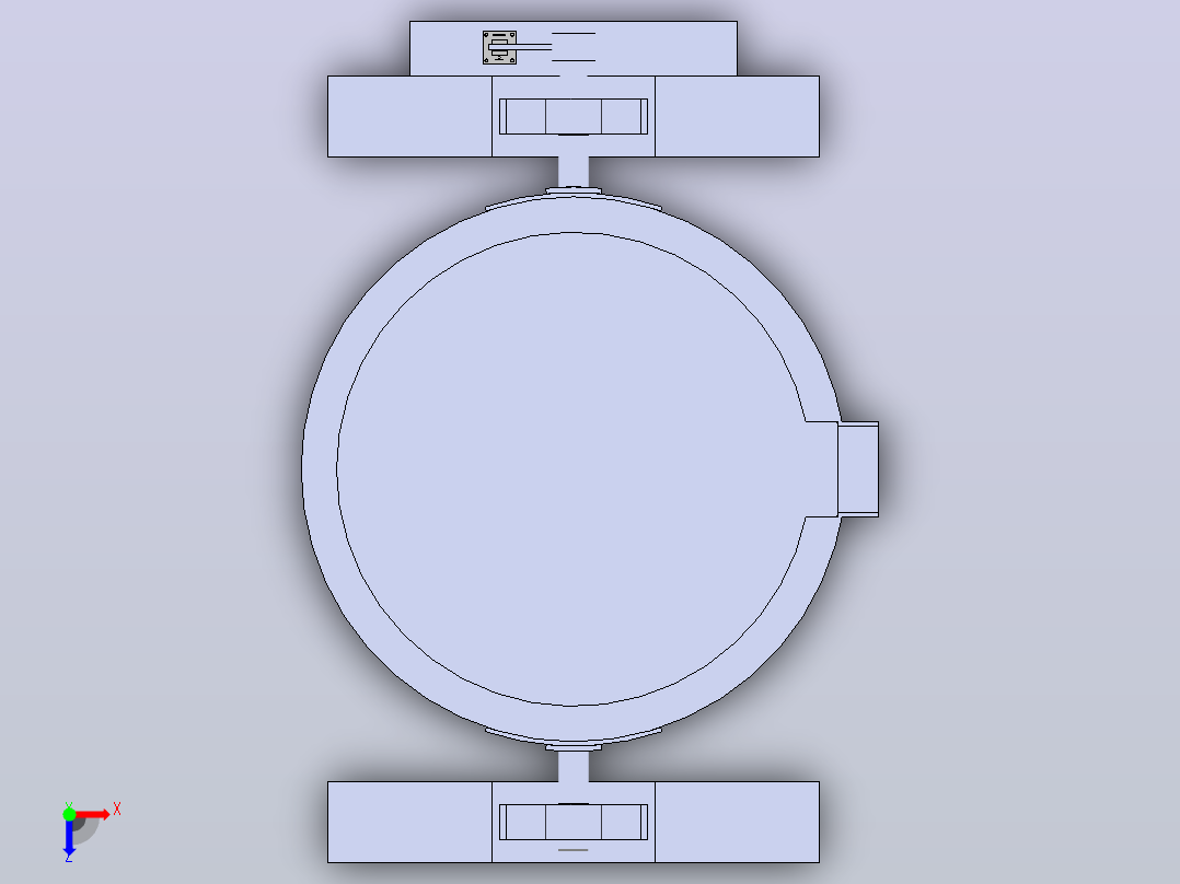 液压缸操作炉grfurnace-3831-模型格式为 sw俯视图