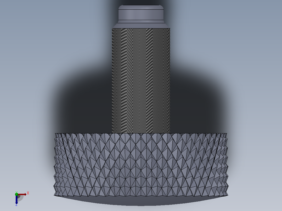 多套GBT 834-GBT840滚花螺钉3D模型Solidworks设计俯视图
