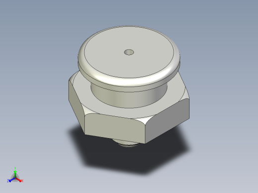 圆头油脂嘴-具有所有配置的Solidworks零件主视缩略图