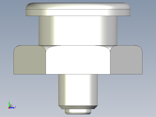 圆头油脂嘴-具有所有配置的Solidworks零件左视缩略图