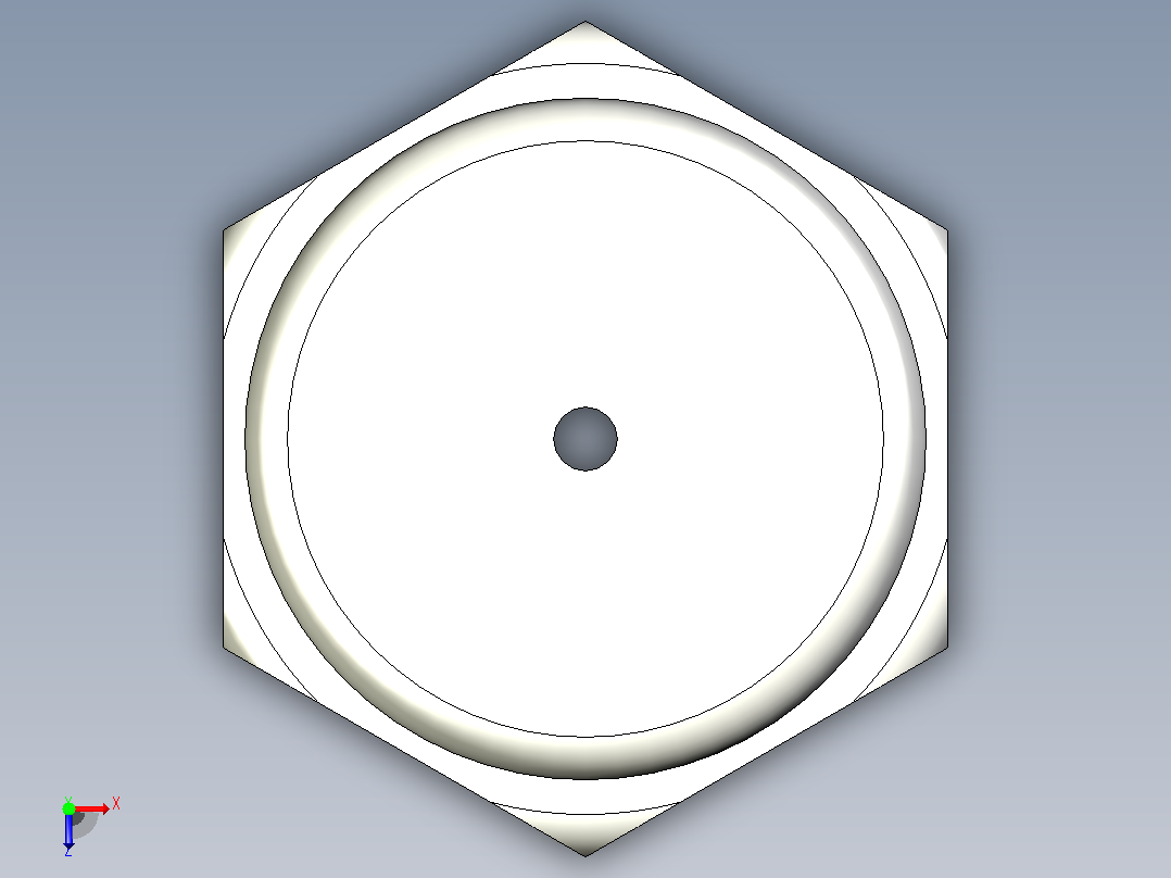 圆头油脂嘴-具有所有配置的Solidworks零件俯视图