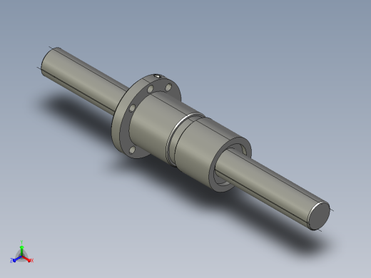 DKFZD2506-4滚珠丝杆3D模型主视缩略图