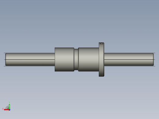 DKFZD2506-4滚珠丝杆3D模型后视缩略图