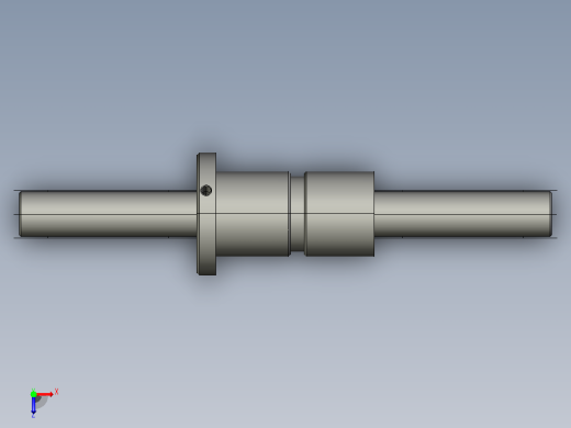 DKFZD2506-4滚珠丝杆3D模型俯视缩略图