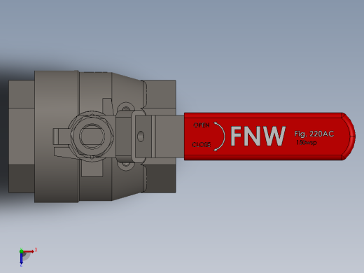 FNW-FNW220ACG二片式内螺纹球阀俯视缩略图