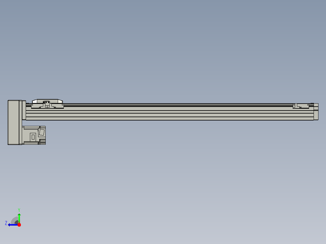 滚珠丝杠直线轴内置导轨TPA-GCR-65-1610C-L800-MP-M40-N3右视图