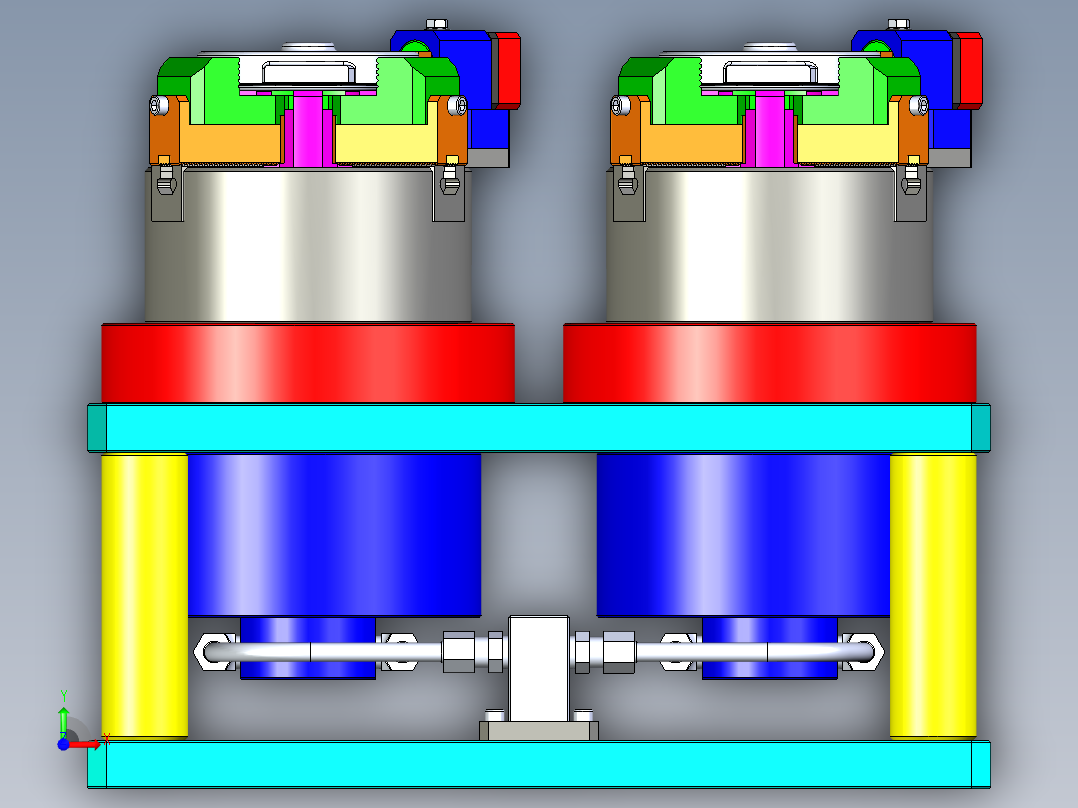 卡盘夹具step前视图