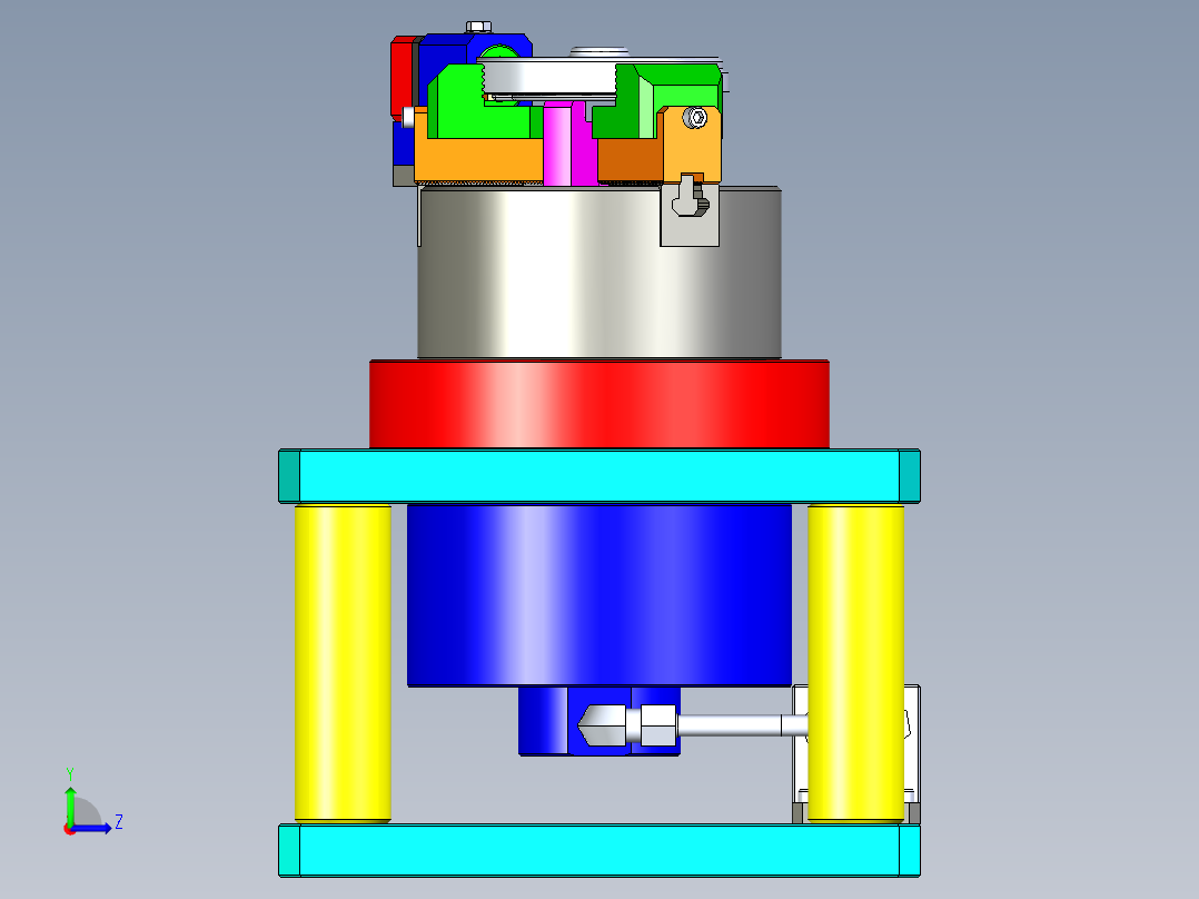 卡盘夹具step左视图