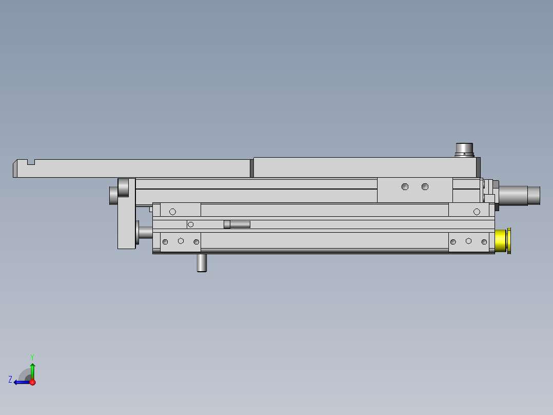 棒状工件供给机构右视图