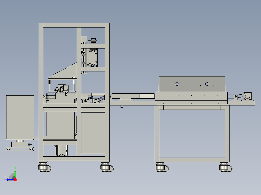 半导体线路板上下料设备stp右视图