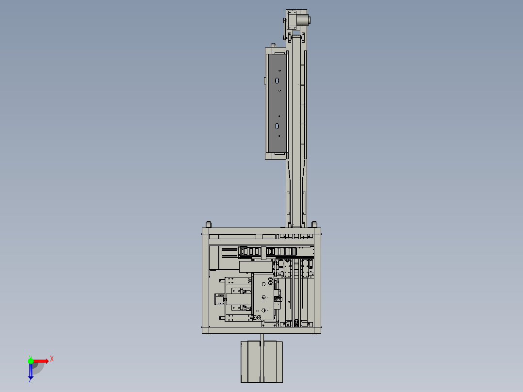 半导体线路板上下料设备stp俯视图