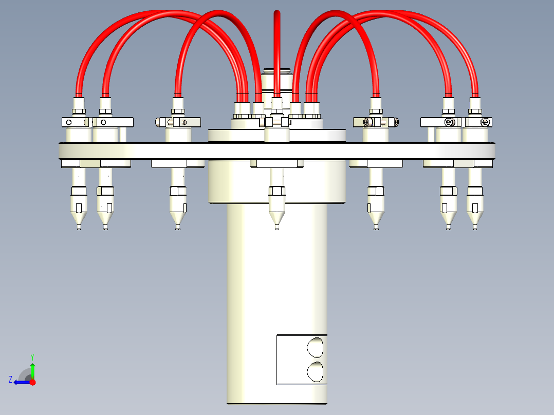 转盘转塔结构图（取料转盘）3D模型右视图