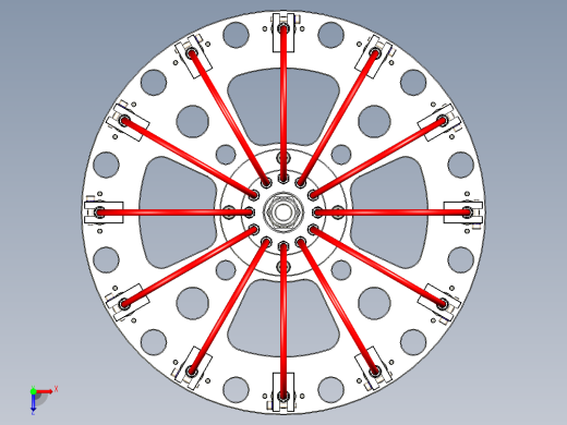 转盘转塔结构图（取料转盘）3D模型俯视缩略图