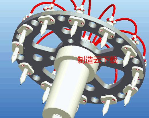 转盘转塔结构图（取料转盘）3D模型缩略图