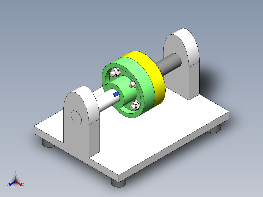 刚性法兰联轴器（SW2016正等轴测图