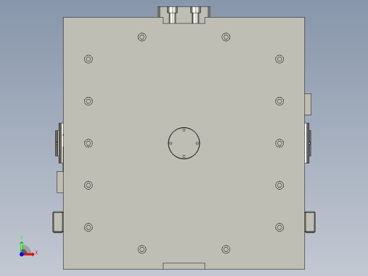 周转箱模具设计3D模型前视缩略图