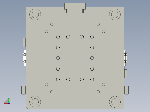 周转箱模具设计3D模型后视缩略图