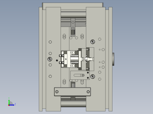 周转箱模具设计3D模型左视缩略图