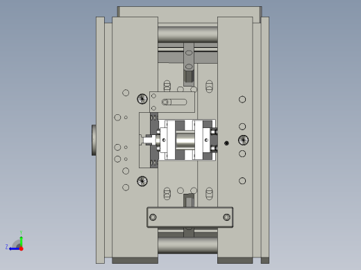 周转箱模具设计3D模型右视缩略图