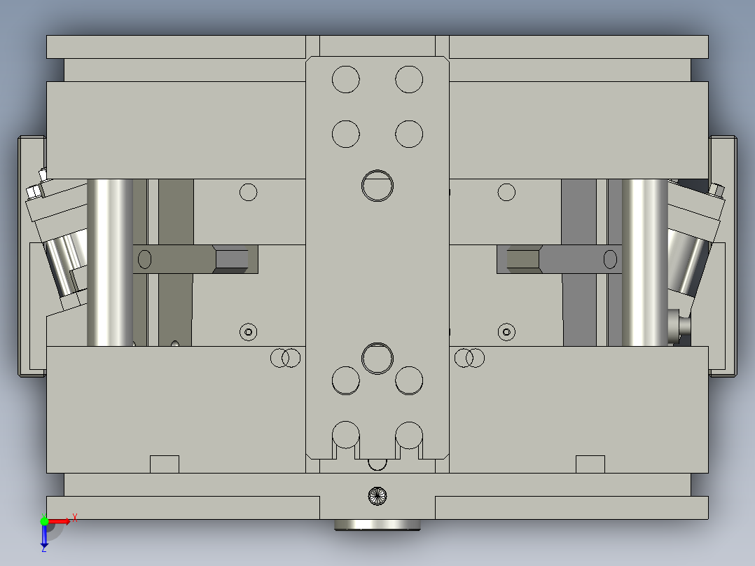 周转箱模具设计3D模型俯视图
