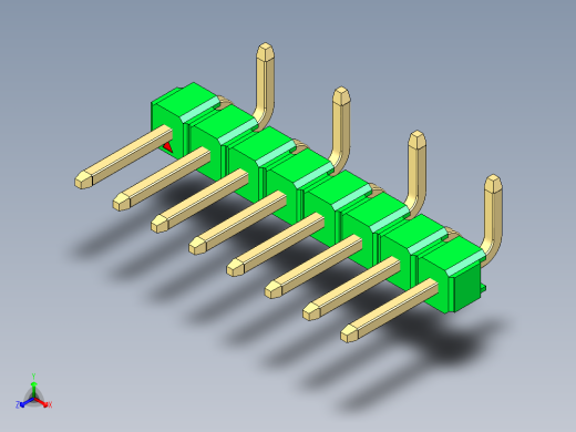 彩色公排针 100mil 2.54mm 系列-DS1022_green_08p_100mil_Type_SMT_R2_rev1.0