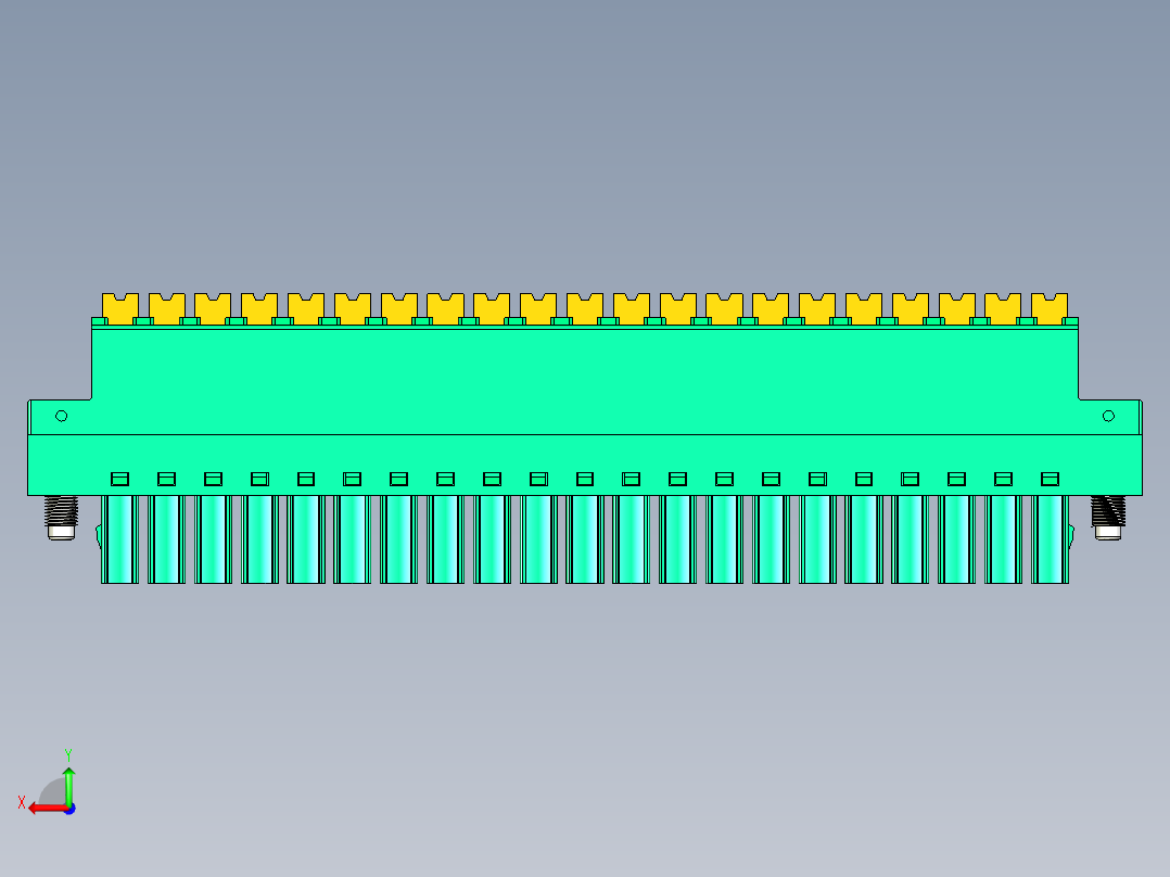 DEGSON 15EDG（公头） 3.5mm 螺钉锁紧，插拔式接线端子 FullPack-15EDGKNM-3.5-21P-14-00AH后视图