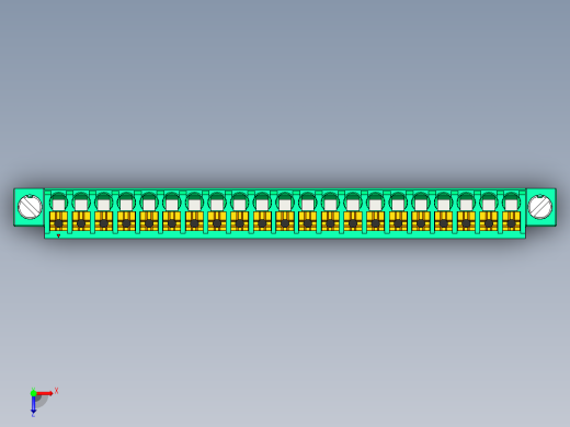 DEGSON 15EDG（公头） 3.5mm 螺钉锁紧，插拔式接线端子 FullPack-15EDGKNM-3.5-21P-14-00AH俯视缩略图