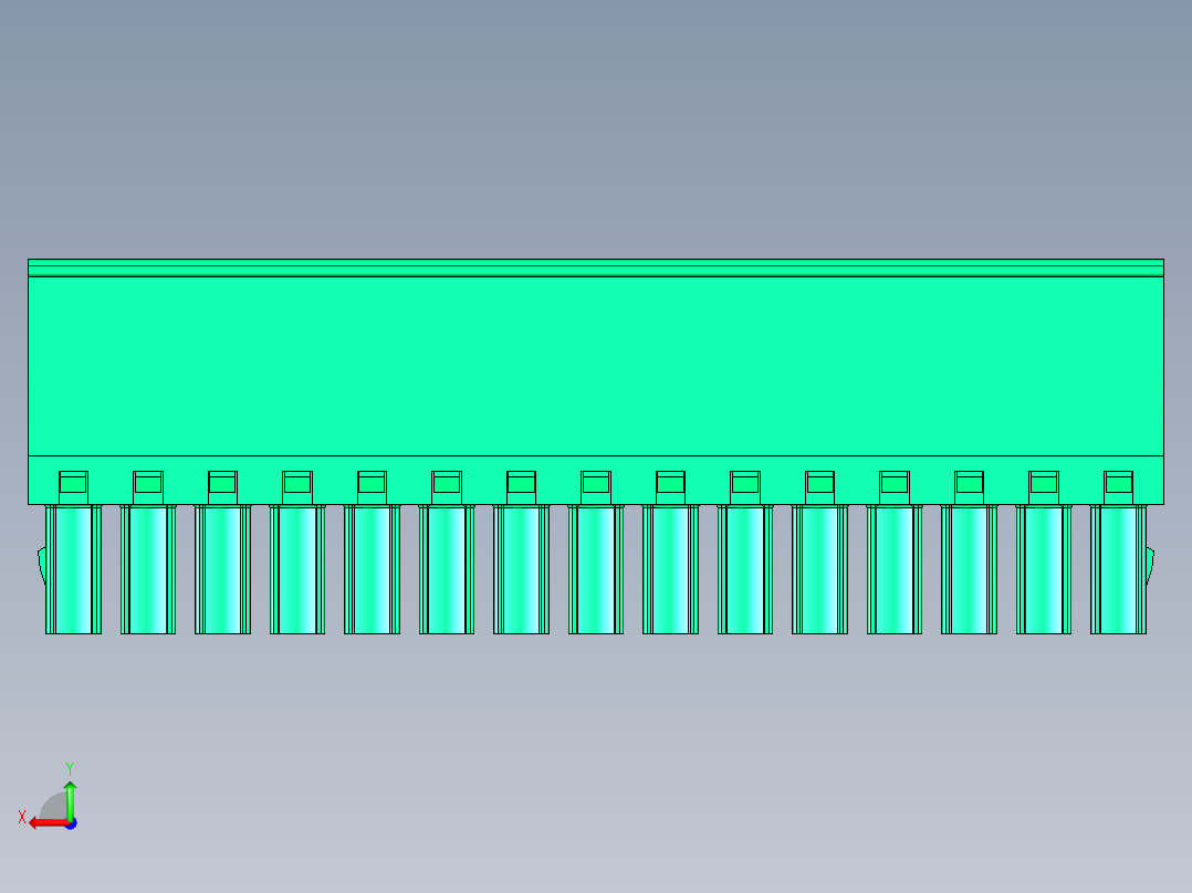 DEGSON 15EDG 系列 3.81mm 插拔式接线端子-15EDGKA-3.81-15P-14-00AH后视图