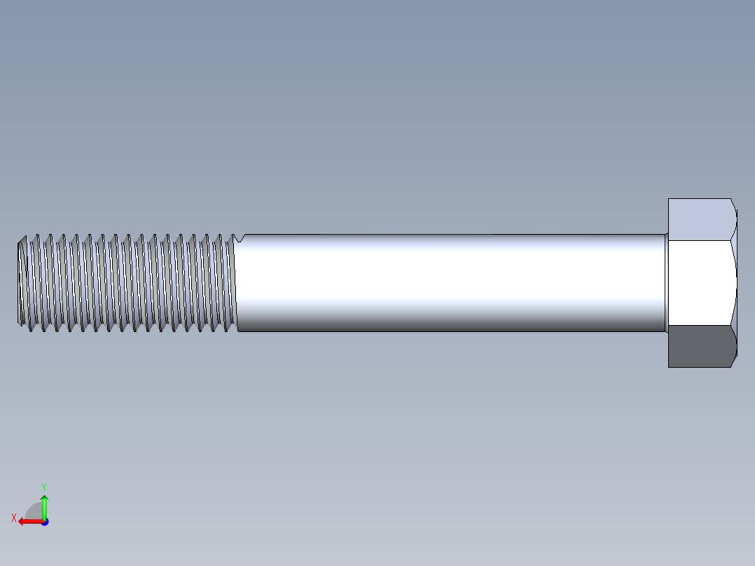 UNC 六角螺栓-Hex Bolt 0.750-10 x 5后视图