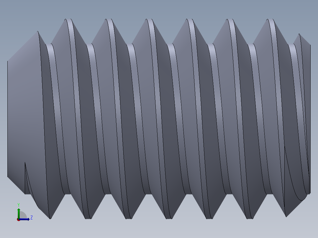UNC 平头紧定螺钉-UNC SET SCREW 0.250 x0.375.SLDPRT左视图
