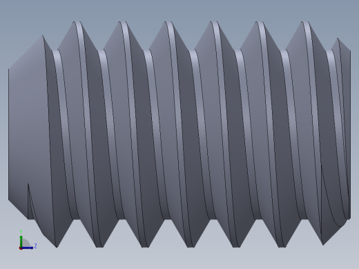 UNC 平头紧定螺钉-UNC SET SCREW 0.250 x0.375.SLDPRT左视缩略图