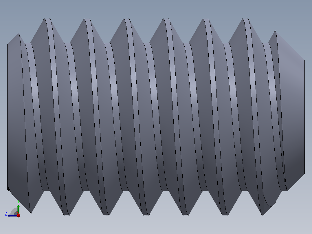 UNC 平头紧定螺钉-UNC SET SCREW 0.250 x0.375.SLDPRT右视图