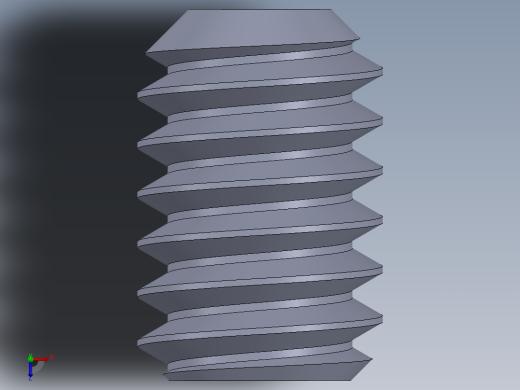 UNC 平头紧定螺钉-UNC SET SCREW 0.250 x0.375.SLDPRT俯视缩略图
