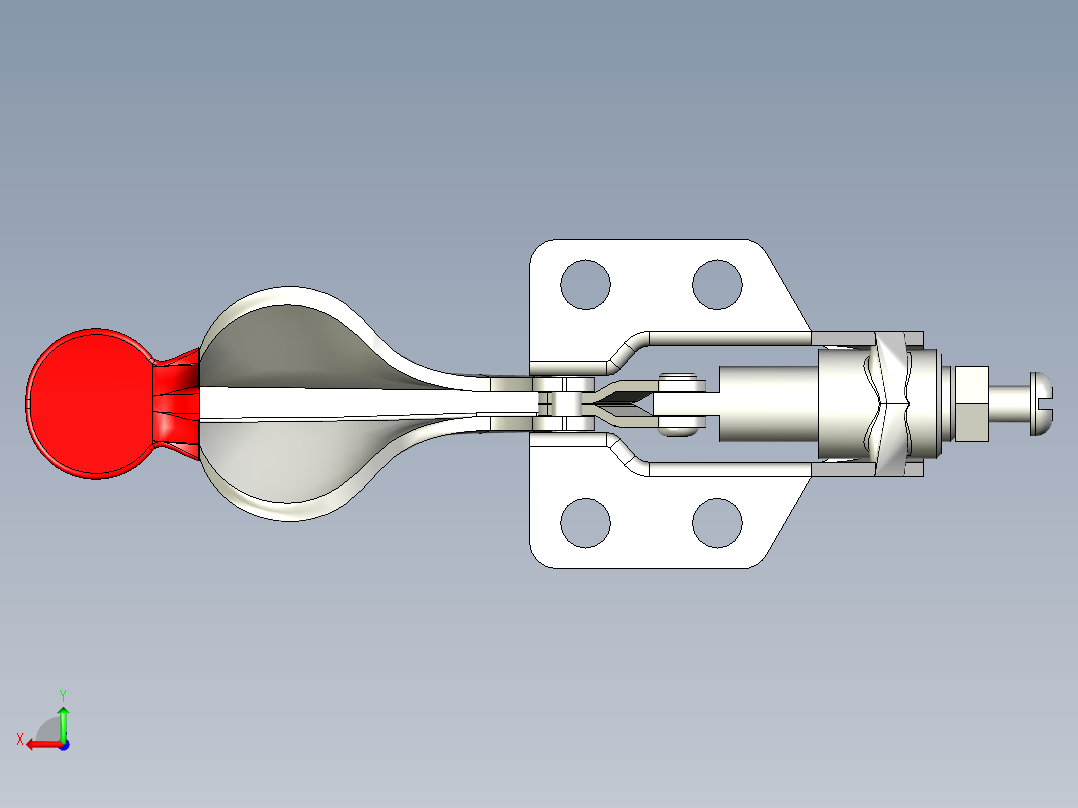 推拉式夾鉗SSP(A)-3D多系列多零件图纸模型后视图