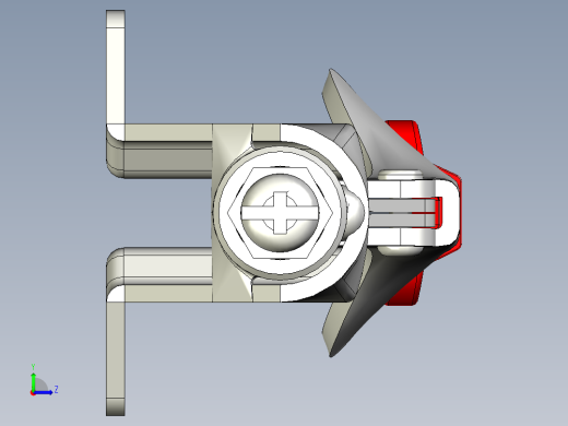 推拉式夾鉗SSP(A)-3D多系列多零件图纸模型左视缩略图