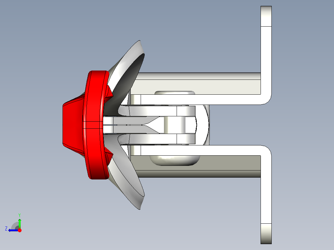 推拉式夾鉗SSP(A)-3D多系列多零件图纸模型右视图