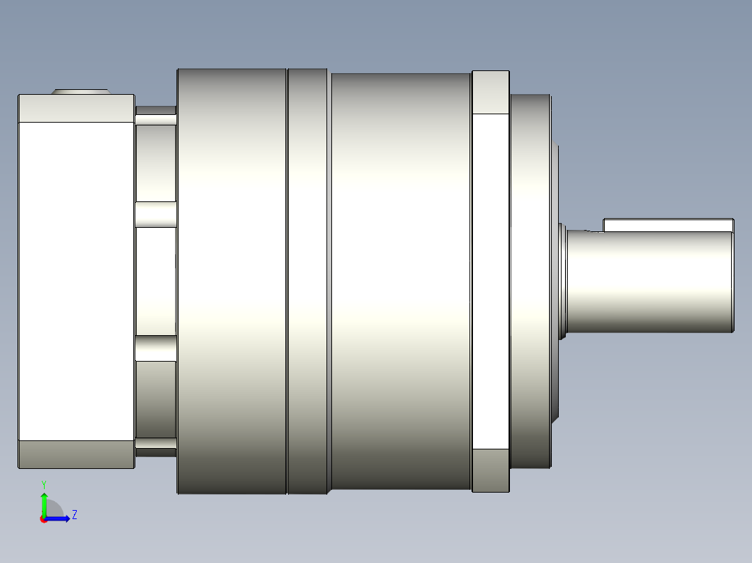多摩川行星减速机TB-090-L1-19DC19左视图