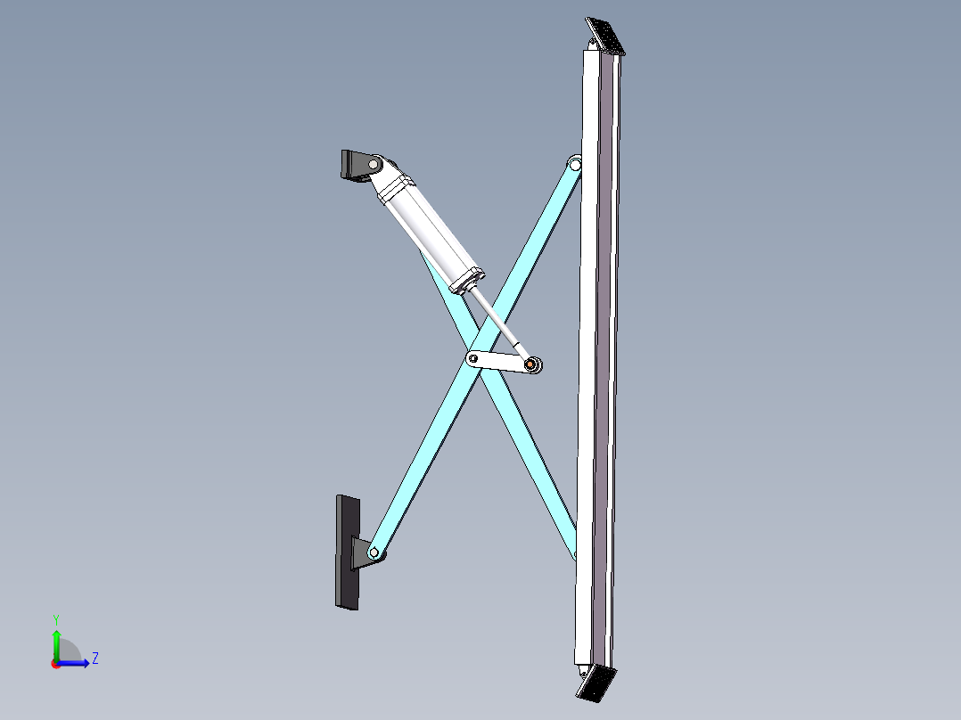 Q334-汽车用四轮定位举升机及液压系统控制设计【三维SolidWorks】左视图