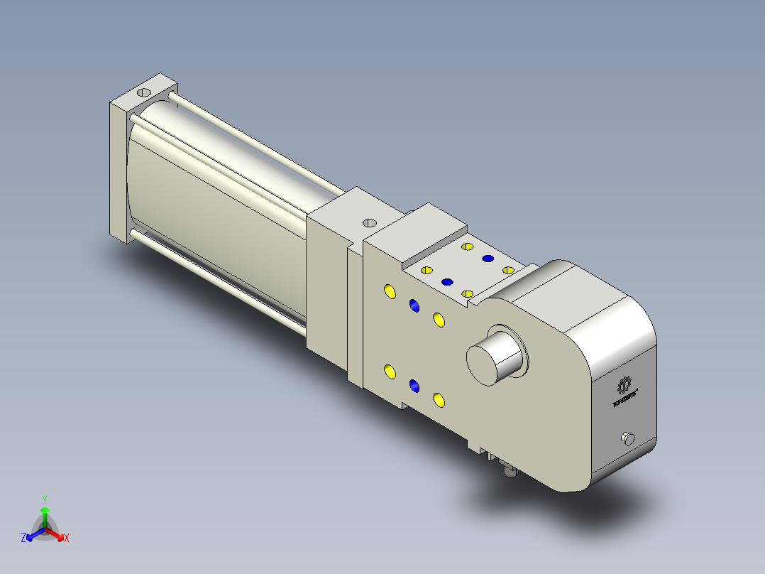 德克斯TUNKERS气缸数模KS_80_2_A00_T12_135GRAD主视图