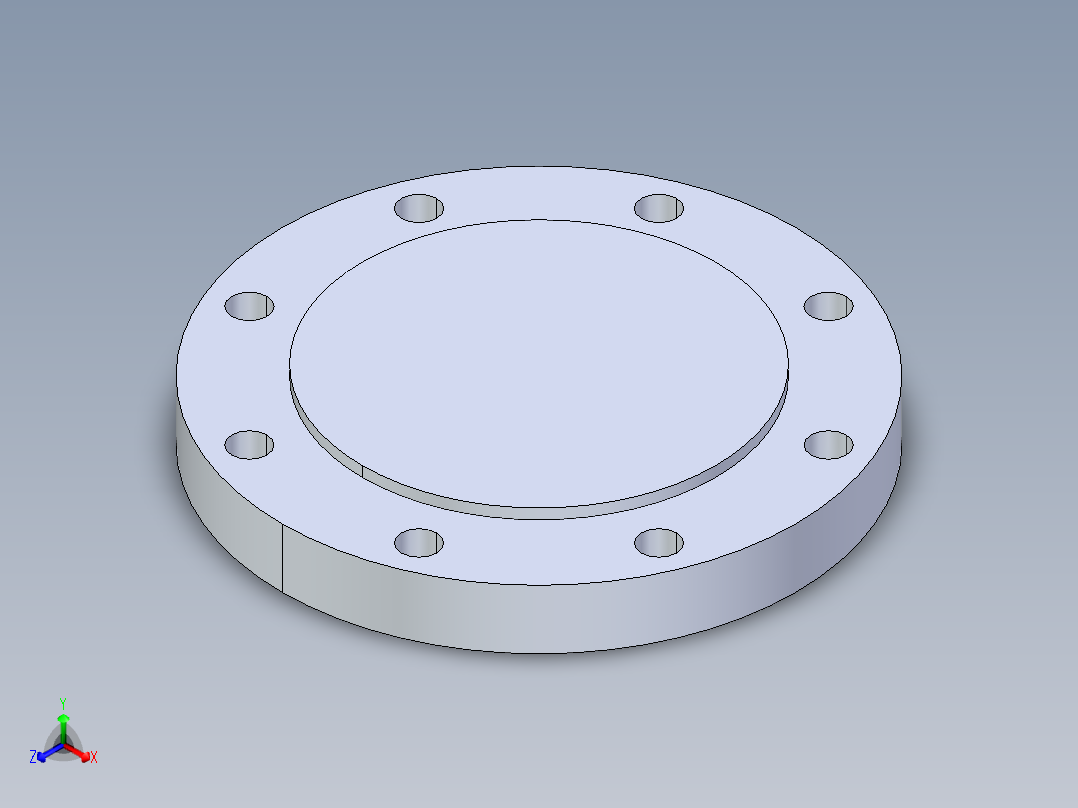 CPVC管件25-Sch80_Blind Flange_9853-060_6in正等轴测图