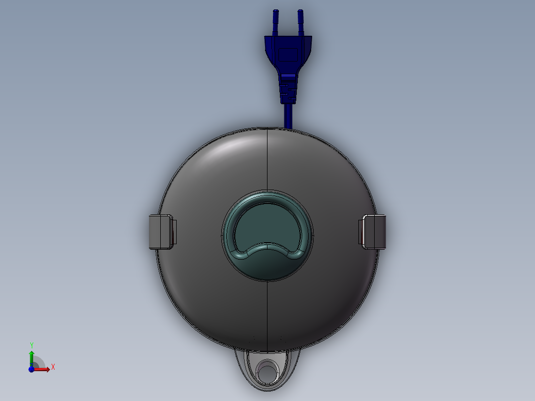 果汁机榨汁机模型三维SW前视图