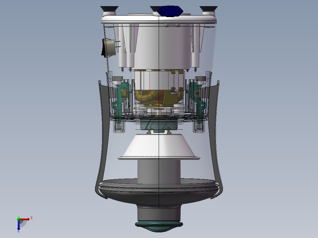 果汁机榨汁机模型三维SW俯视图