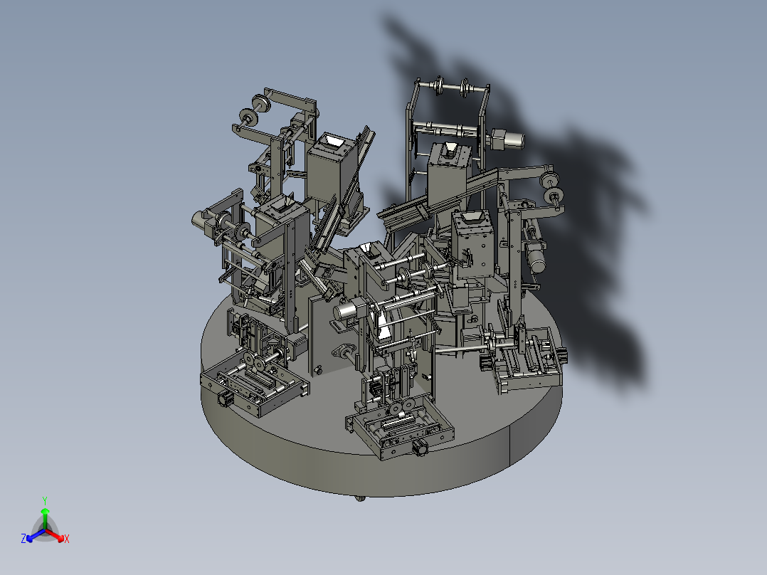 大型拔盖子设备正等轴测图