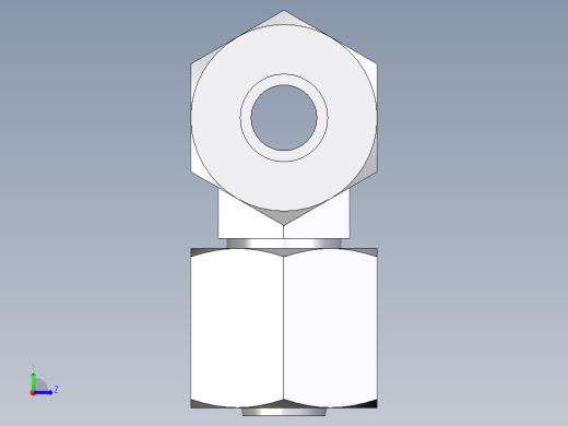 卡套式工业通用硬管接头EO_Swivel_nut_branch_tee_ET08ZL71左视缩略图