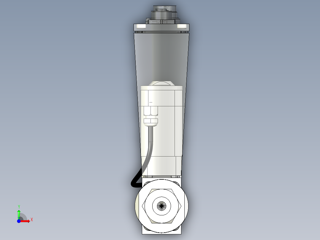 适用于低-中流量的工业型气体质量流量控制器前视图